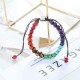 3 Pcs 7 Chakra Bracelet Womens Reiki Stone Rope Braided Bracelet Gemstone Beads Bracelet Crystal Stone Lava Stone Bracelet Diffuser Bracelets For Yoga Meditation